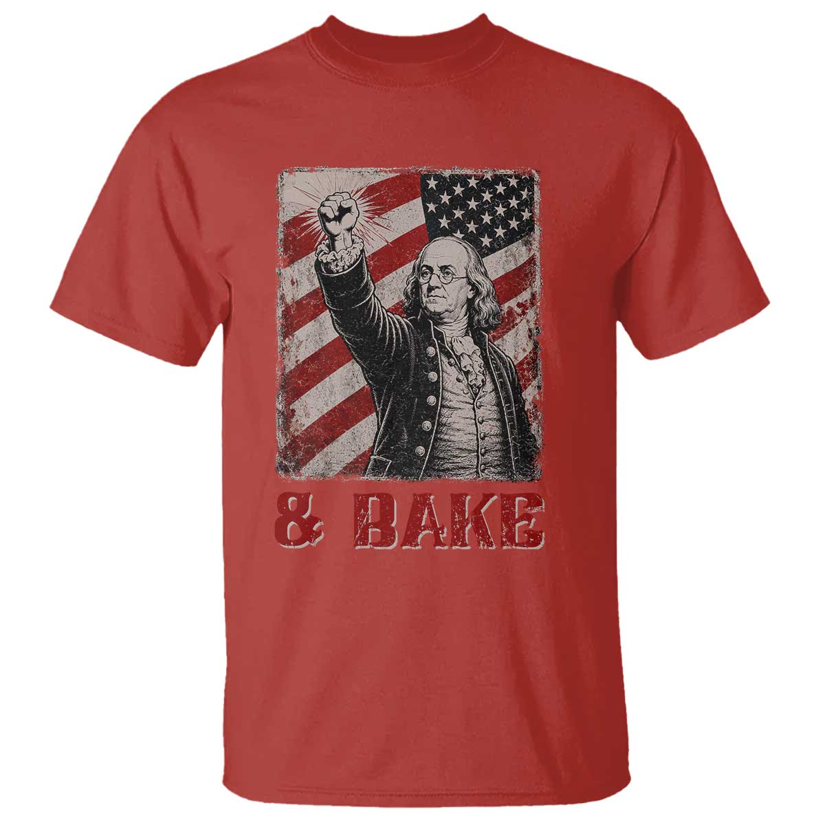 Shake And Bake Benjamin Franklin 4th of July Couple Matching T Shirt