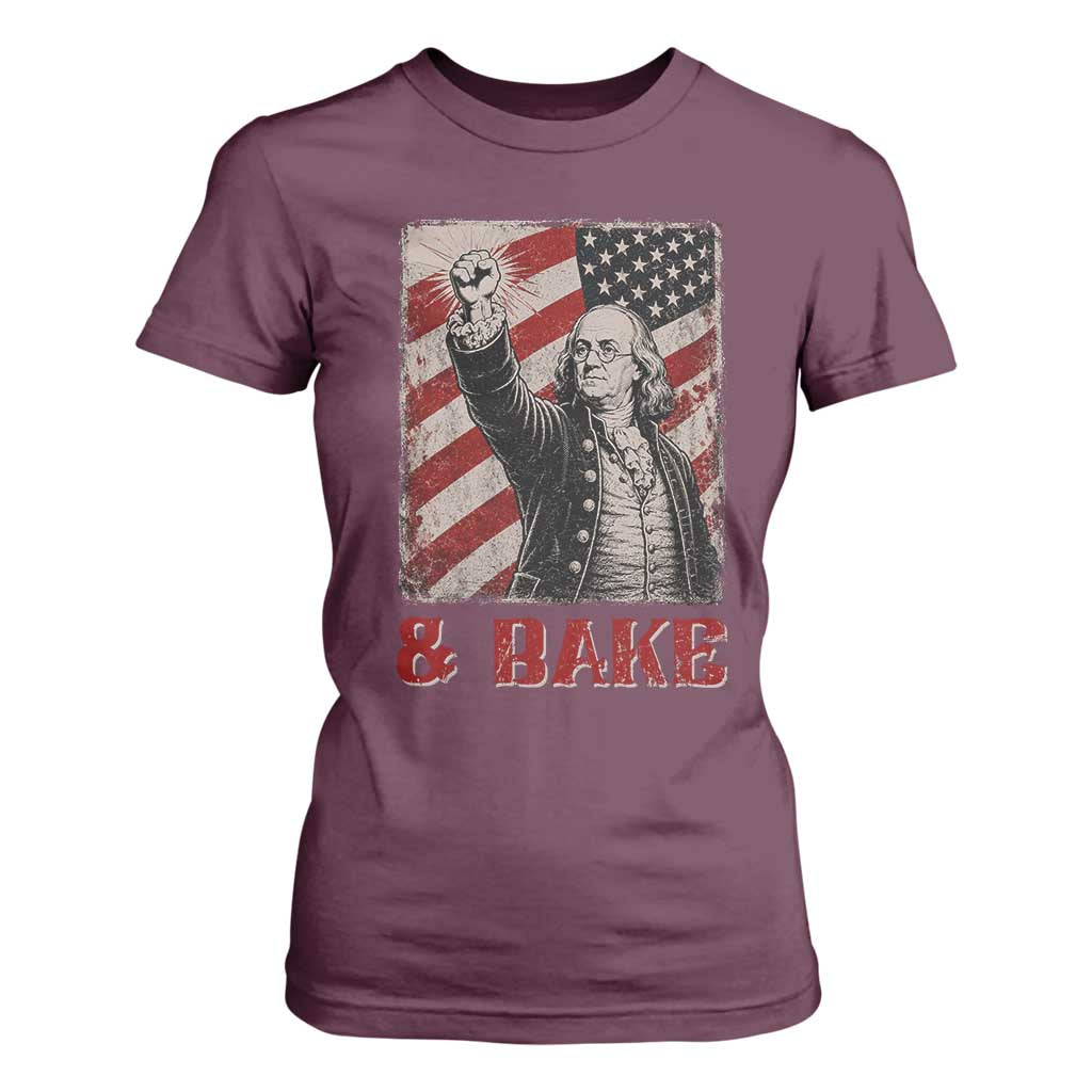Shake And Bake Benjamin Franklin 4th of July Couple Matching T Shirt For Women