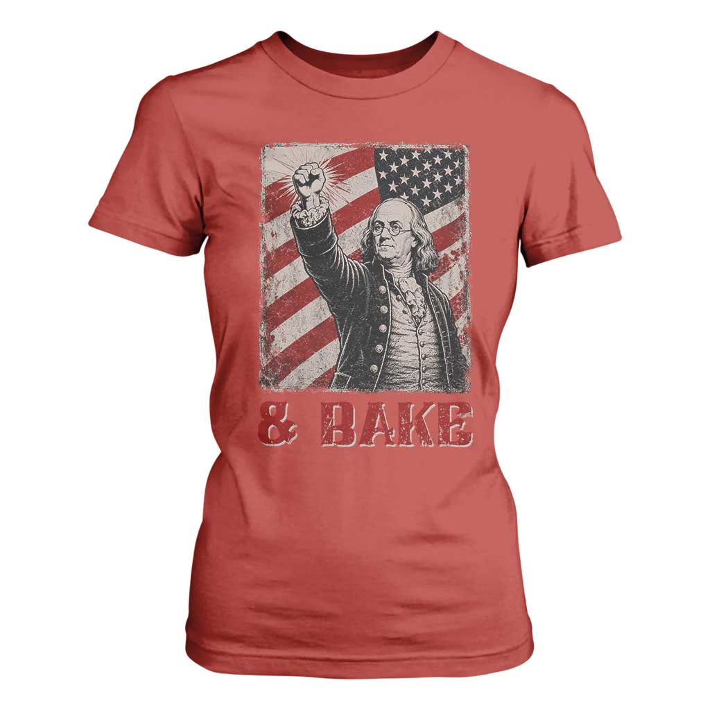 Shake And Bake Benjamin Franklin 4th of July Couple Matching T Shirt For Women