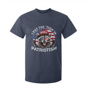I Put The Tism In Patriotism T Shirt For Kid Patriotic Raccoon 4th of July