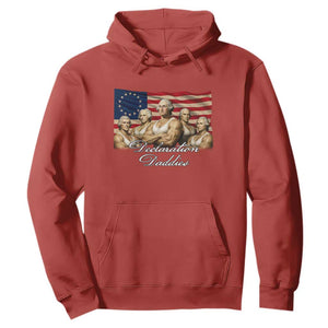 Declaration Daddies Funny 4th of July Founding Fathers Hoodie Vintage Betsy Ross Flag