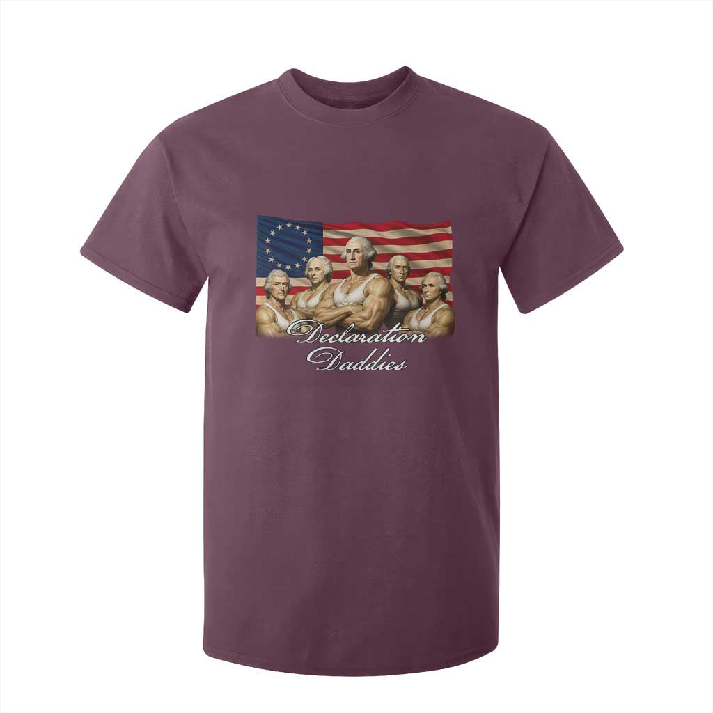 Declaration Daddies Funny 4th of July Founding Fathers T Shirt For Kid Vintage Betsy Ross Flag