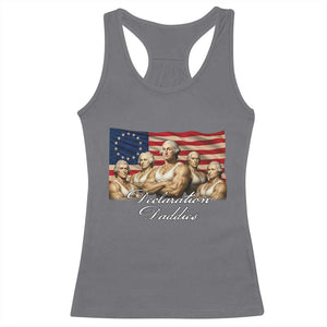 Declaration Daddies Funny 4th of July Founding Fathers Racerback Tank Top Vintage Betsy Ross Flag