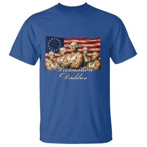 Declaration Daddies Funny 4th of July Founding Fathers T Shirt Vintage Betsy Ross Flag