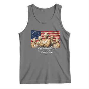 Declaration Daddies Funny 4th of July Founding Fathers Tank Top Vintage Betsy Ross Flag