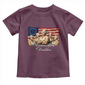 Declaration Daddies Funny 4th of July Founding Fathers Toddler T Shirt Vintage Betsy Ross Flag