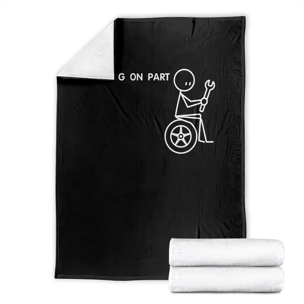 Waiting On Parts Funny Mechanic Throw Blanket Car Technician Auto Repair Life