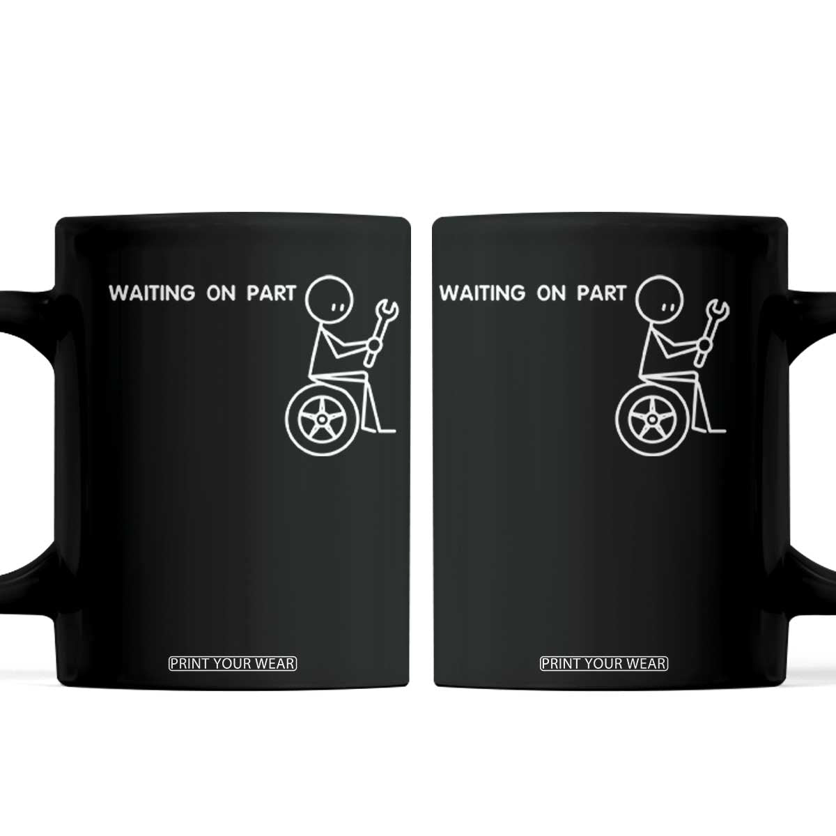 Waiting On Parts Funny Mechanic Coffee Mug Car Technician Auto Repair Life TS11 Black Print Your Wear