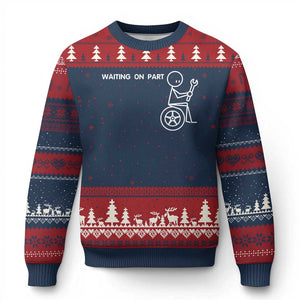 Waiting On Parts Funny Mechanic Ugly Christmas Sweater Car Technician Auto Repair Life