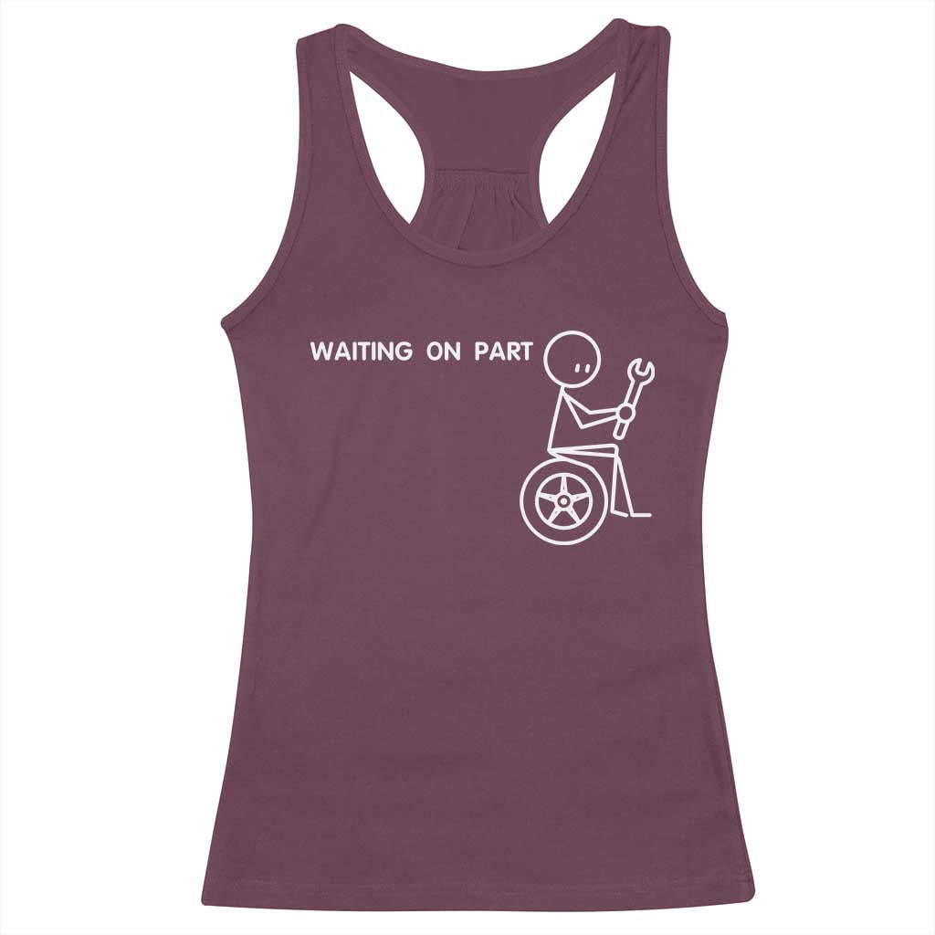 Waiting On Parts Funny Mechanic Racerback Tank Top Car Technician Auto Repair Life