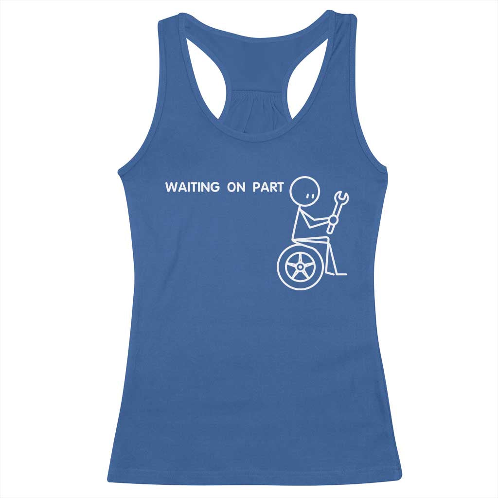 Waiting On Parts Funny Mechanic Racerback Tank Top Car Technician Auto Repair Life
