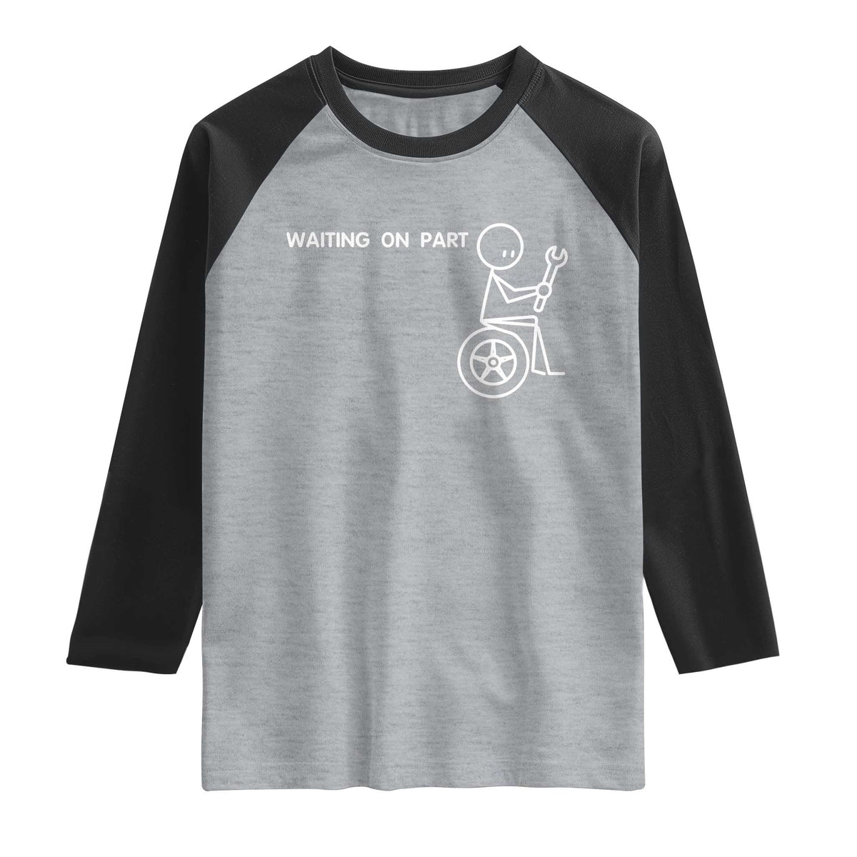 Waiting On Parts Funny Mechanic Raglan Shirt Car Technician Auto Repair Life