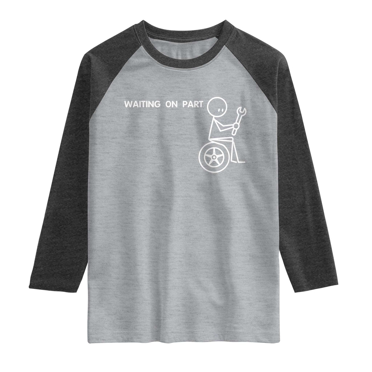 Waiting On Parts Funny Mechanic Raglan Shirt Car Technician Auto Repair Life