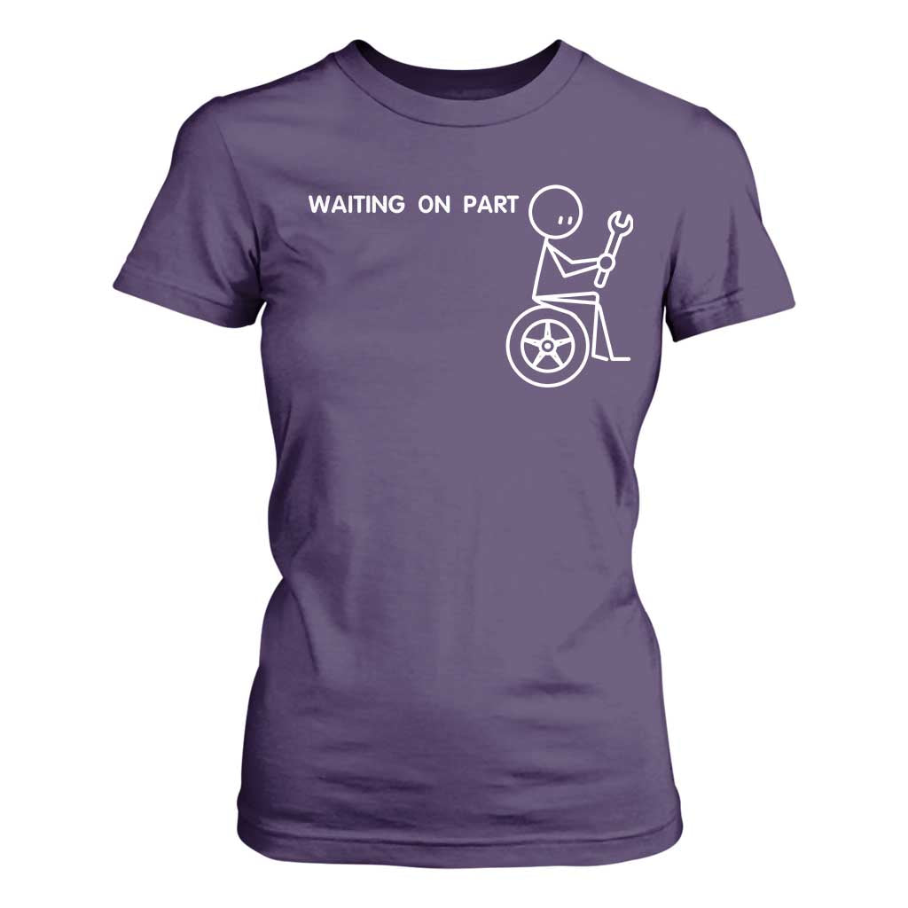 Waiting On Parts Funny Mechanic T Shirt For Women Car Technician Auto Repair Life