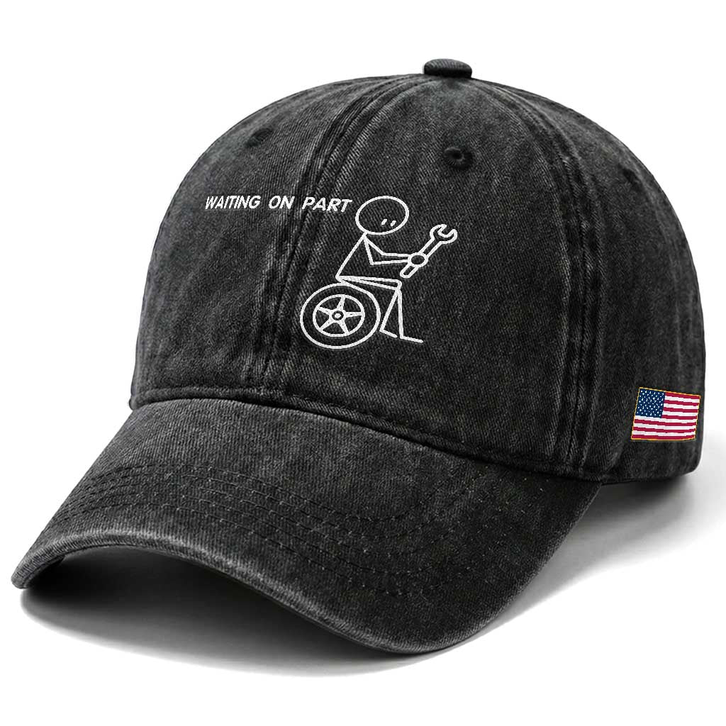Waiting On Parts Funny Mechanic Washed Cotton Baseball Cap Car Technician Auto Repair Life