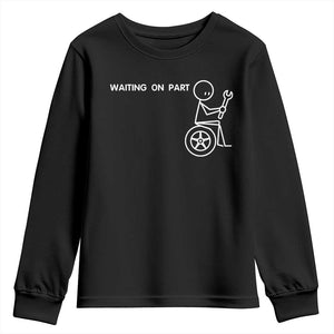 Waiting On Parts Funny Mechanic Youth Sweatshirt Car Technician Auto Repair Life