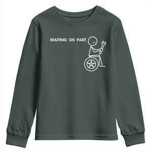 Waiting On Parts Funny Mechanic Youth Sweatshirt Car Technician Auto Repair Life