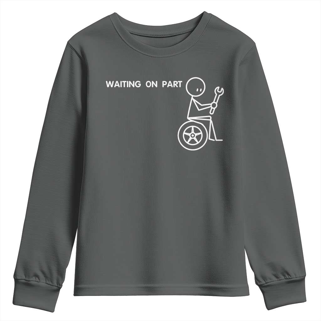 Waiting On Parts Funny Mechanic Youth Sweatshirt Car Technician Auto Repair Life