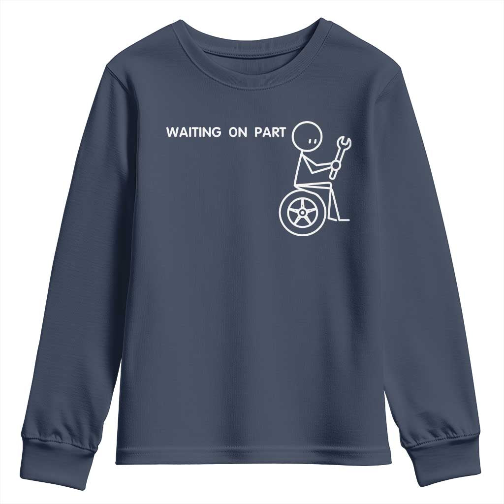 Waiting On Parts Funny Mechanic Youth Sweatshirt Car Technician Auto Repair Life