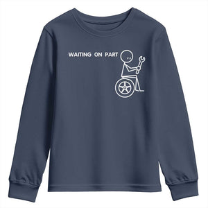 Waiting On Parts Funny Mechanic Youth Sweatshirt Car Technician Auto Repair Life