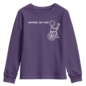 Waiting On Parts Funny Mechanic Youth Sweatshirt Car Technician Auto Repair Life