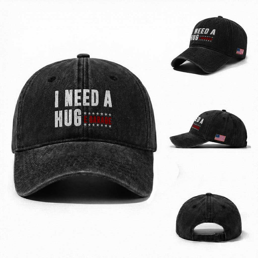 I Need A Huge Garage Funny Mechanic Washed Cotton Baseball Cap Car Enthusiast