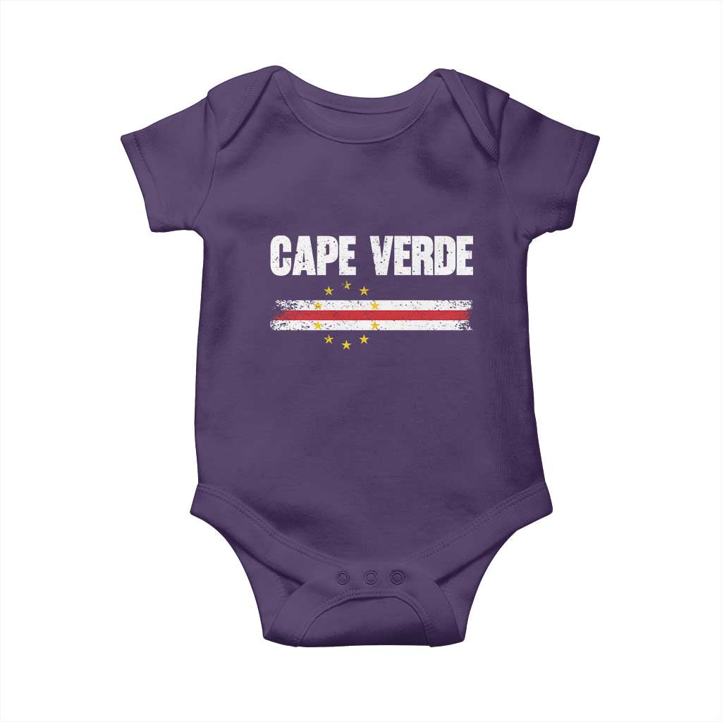 Cape Verde Pride Vintage Cape Verdean Flag 10 Stars Baby Onesie