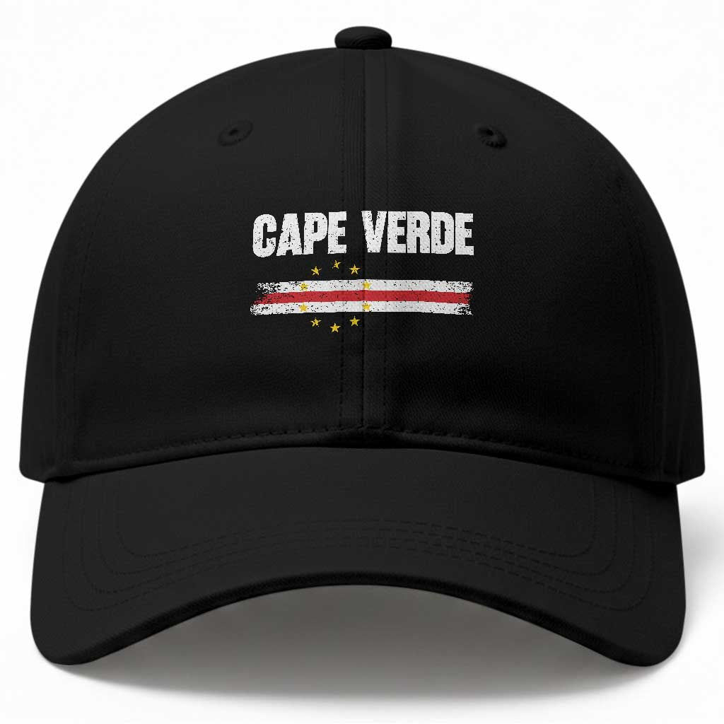 Cape Verde Pride Vintage Cape Verdean Flag 10 Stars Baseball Cap
