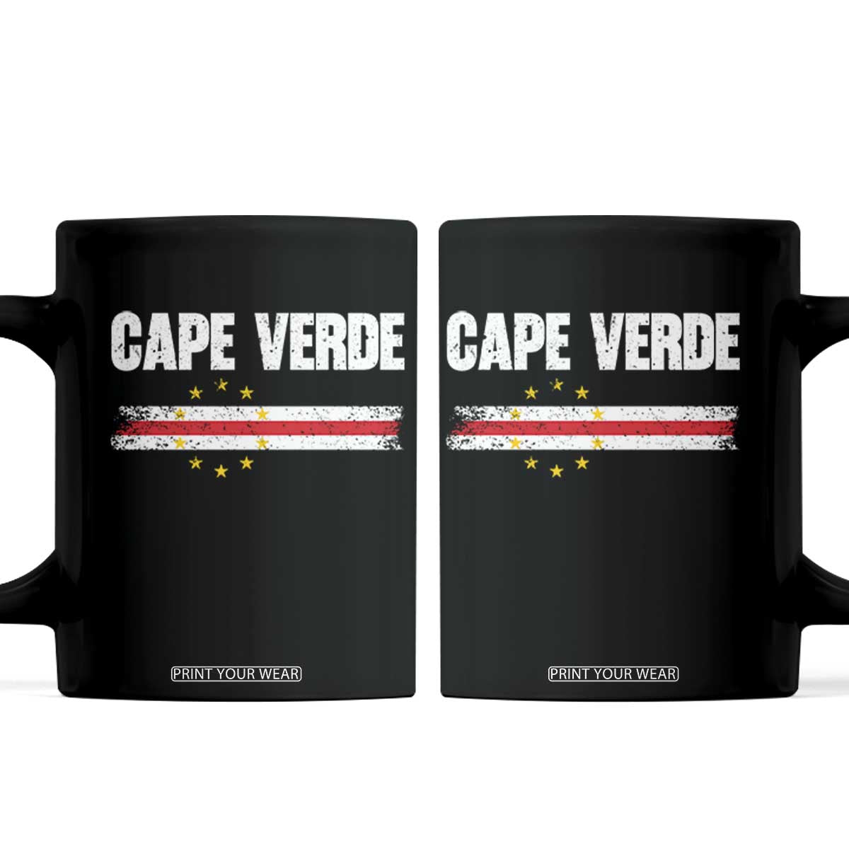 Cape Verde Pride Vintage Cape Verdean Flag 10 Stars Coffee Mug