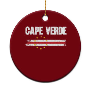 Cape Verde Pride Vintage Cape Verdean Flag 10 Stars Ceramic Ornament