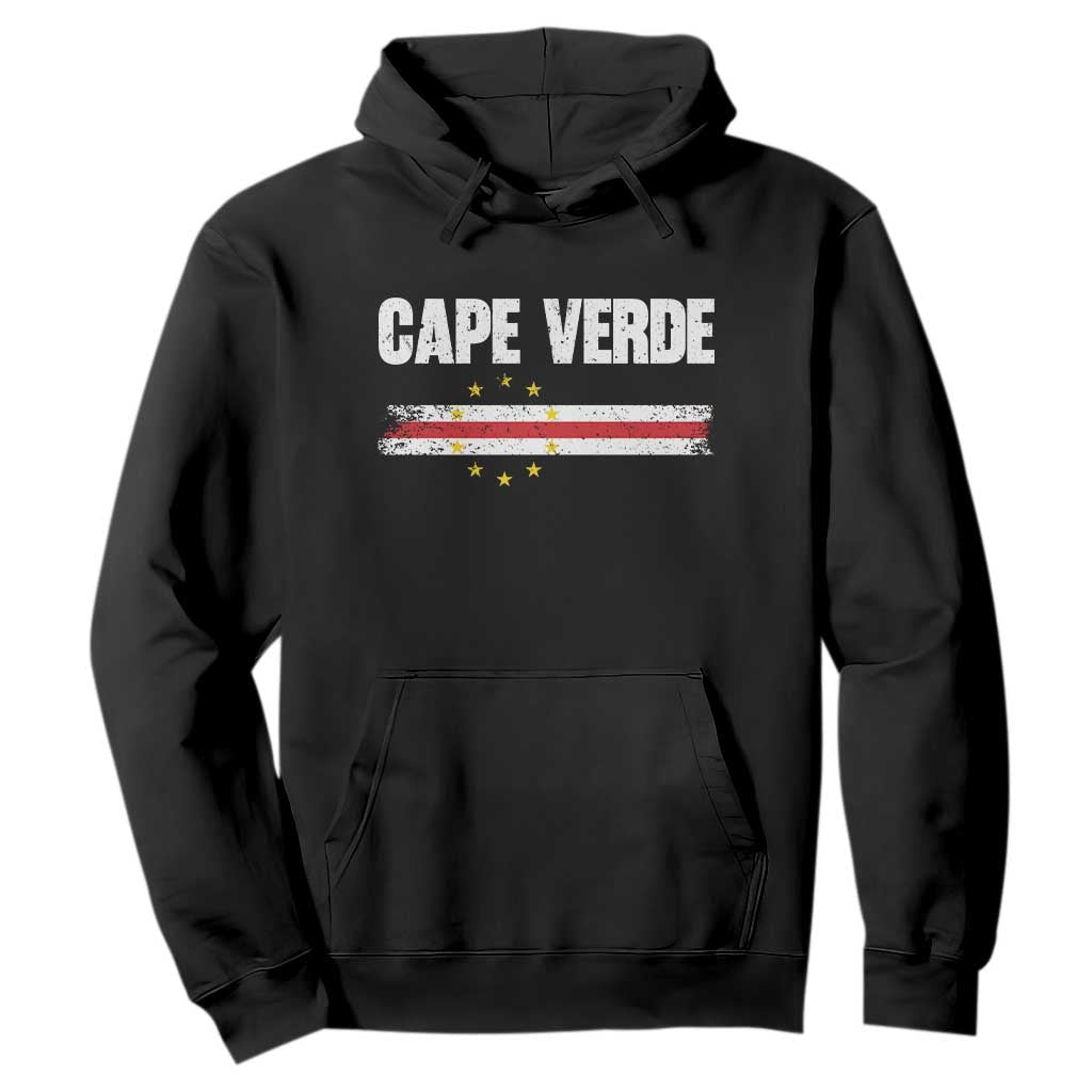 Cape Verde Pride Vintage Cape Verdean Flag 10 Stars Hoodie