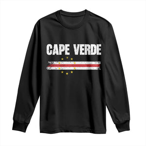Cape Verde Pride Vintage Cape Verdean Flag 10 Stars Long Sleeve Shirt