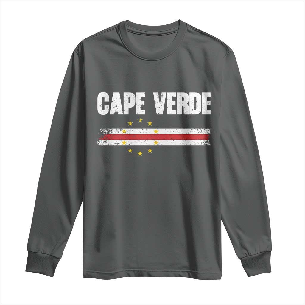 Cape Verde Pride Vintage Cape Verdean Flag 10 Stars Long Sleeve Shirt