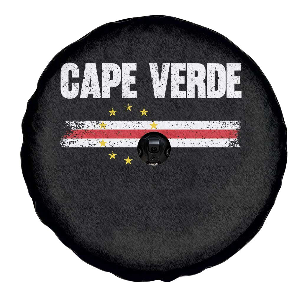 Cape Verde Pride Vintage Cape Verdean Flag 10 Stars Spare Tire Cover