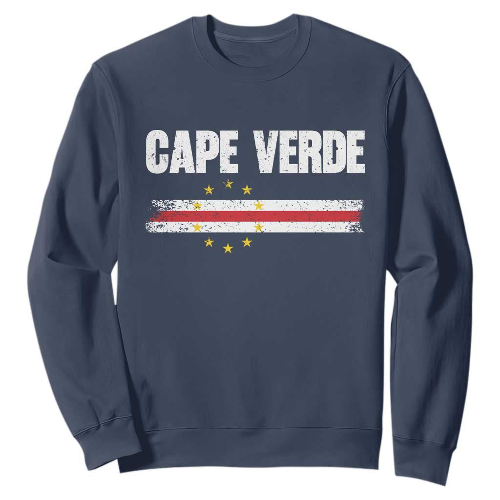 Cape Verde Pride Vintage Cape Verdean Flag 10 Stars Sweatshirt