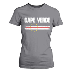 Cape Verde Pride Vintage Cape Verdean Flag 10 Stars T Shirt For Women