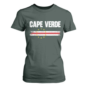 Cape Verde Pride Vintage Cape Verdean Flag 10 Stars T Shirt For Women