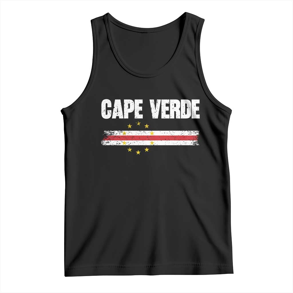 Cape Verde Pride Vintage Cape Verdean Flag 10 Stars Tank Top