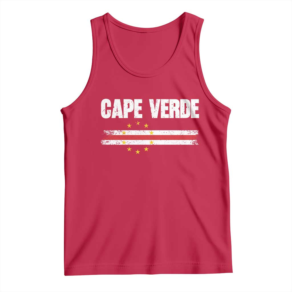 Cape Verde Pride Vintage Cape Verdean Flag 10 Stars Tank Top