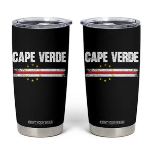 Cape Verde Pride Vintage Cape Verdean Flag 10 Stars Tumbler Cup