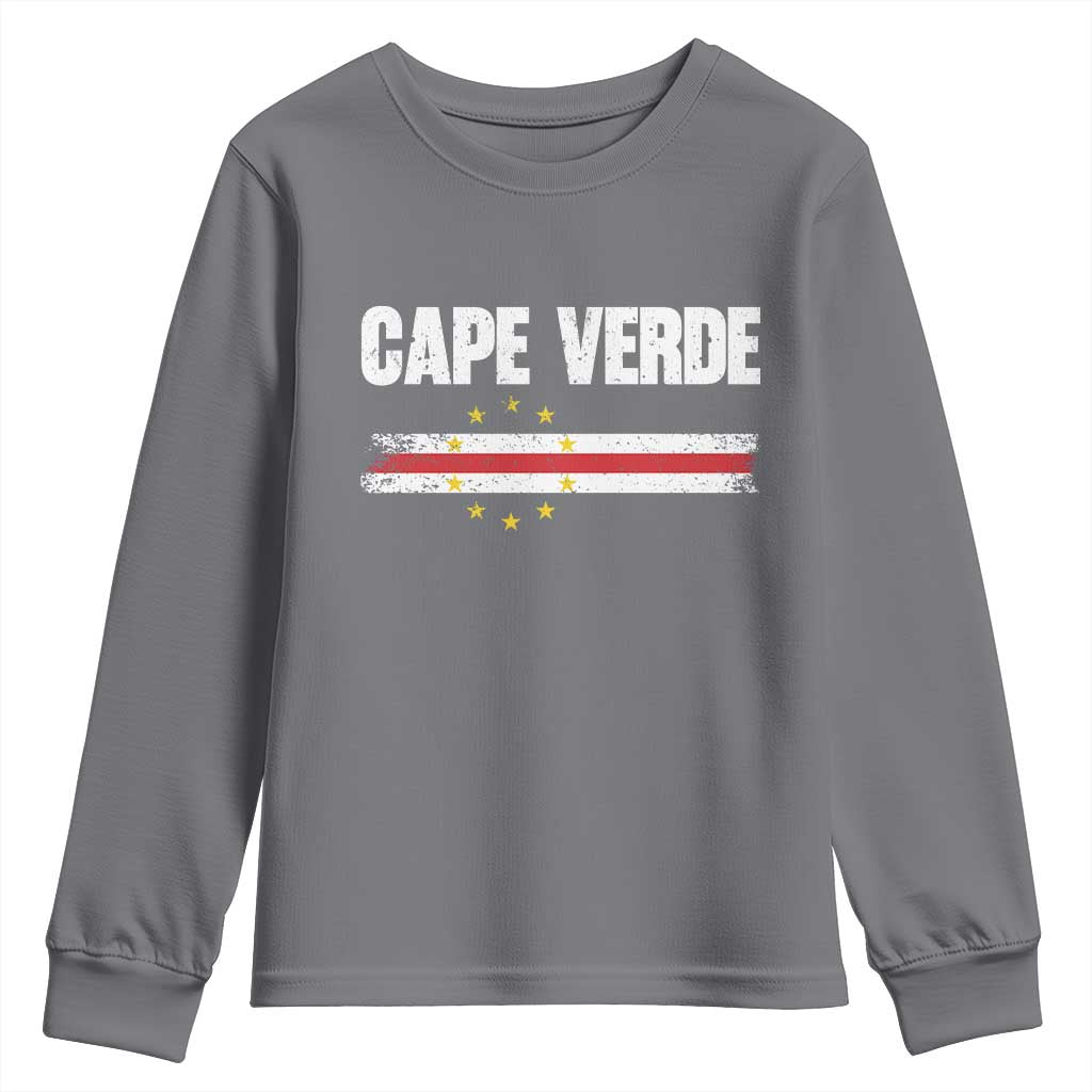 Cape Verde Pride Vintage Cape Verdean Flag 10 Stars Youth Sweatshirt