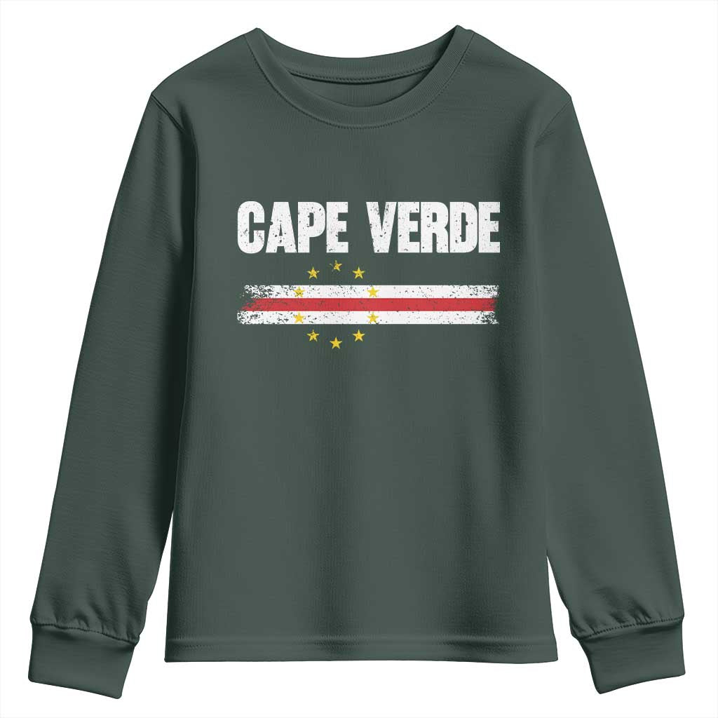 Cape Verde Pride Vintage Cape Verdean Flag 10 Stars Youth Sweatshirt