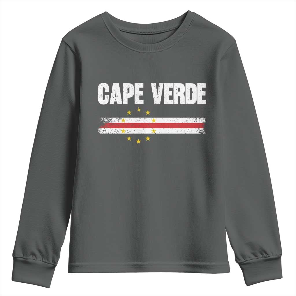 Cape Verde Pride Vintage Cape Verdean Flag 10 Stars Youth Sweatshirt