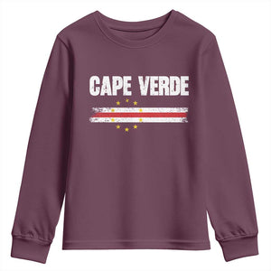 Cape Verde Pride Vintage Cape Verdean Flag 10 Stars Youth Sweatshirt
