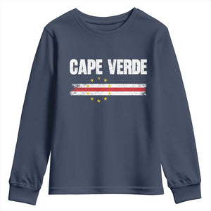 Cape Verde Pride Vintage Cape Verdean Flag 10 Stars Youth Sweatshirt