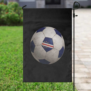 Cabo Verde Football Vintage Soccer Ball Graphic Garden Flag