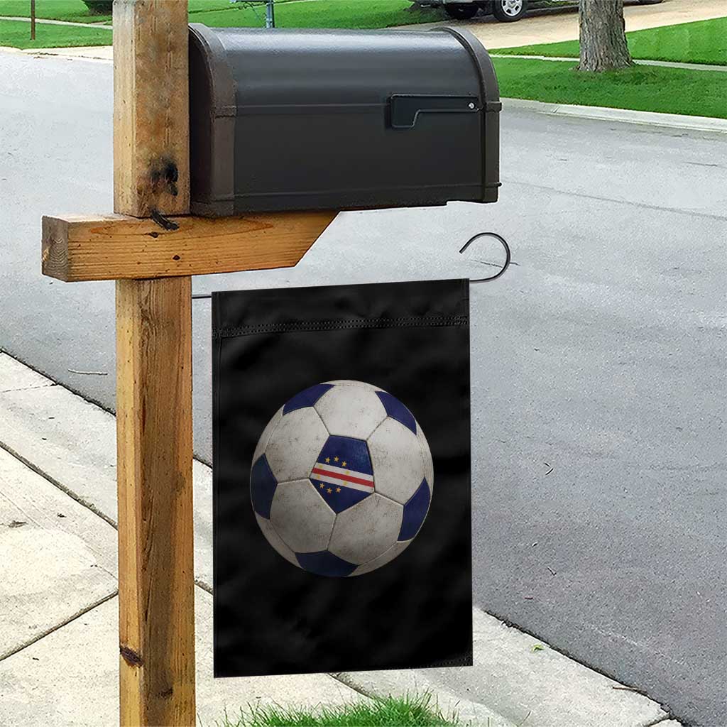 Cabo Verde Football Vintage Soccer Ball Graphic Garden Flag