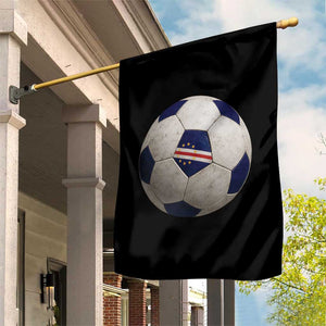 Cabo Verde Football Vintage Soccer Ball Graphic Garden Flag