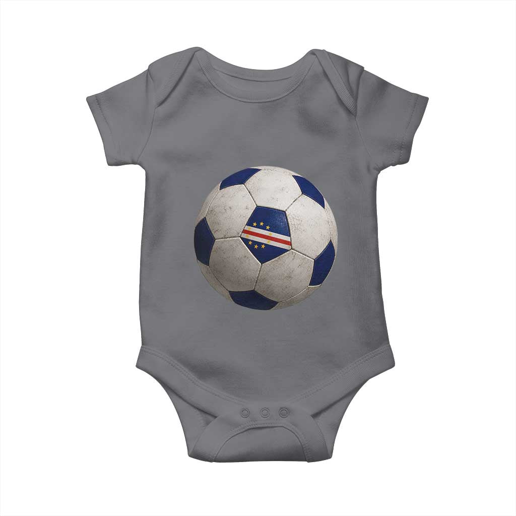 Cabo Verde Football Vintage Soccer Ball Graphic Baby Onesie