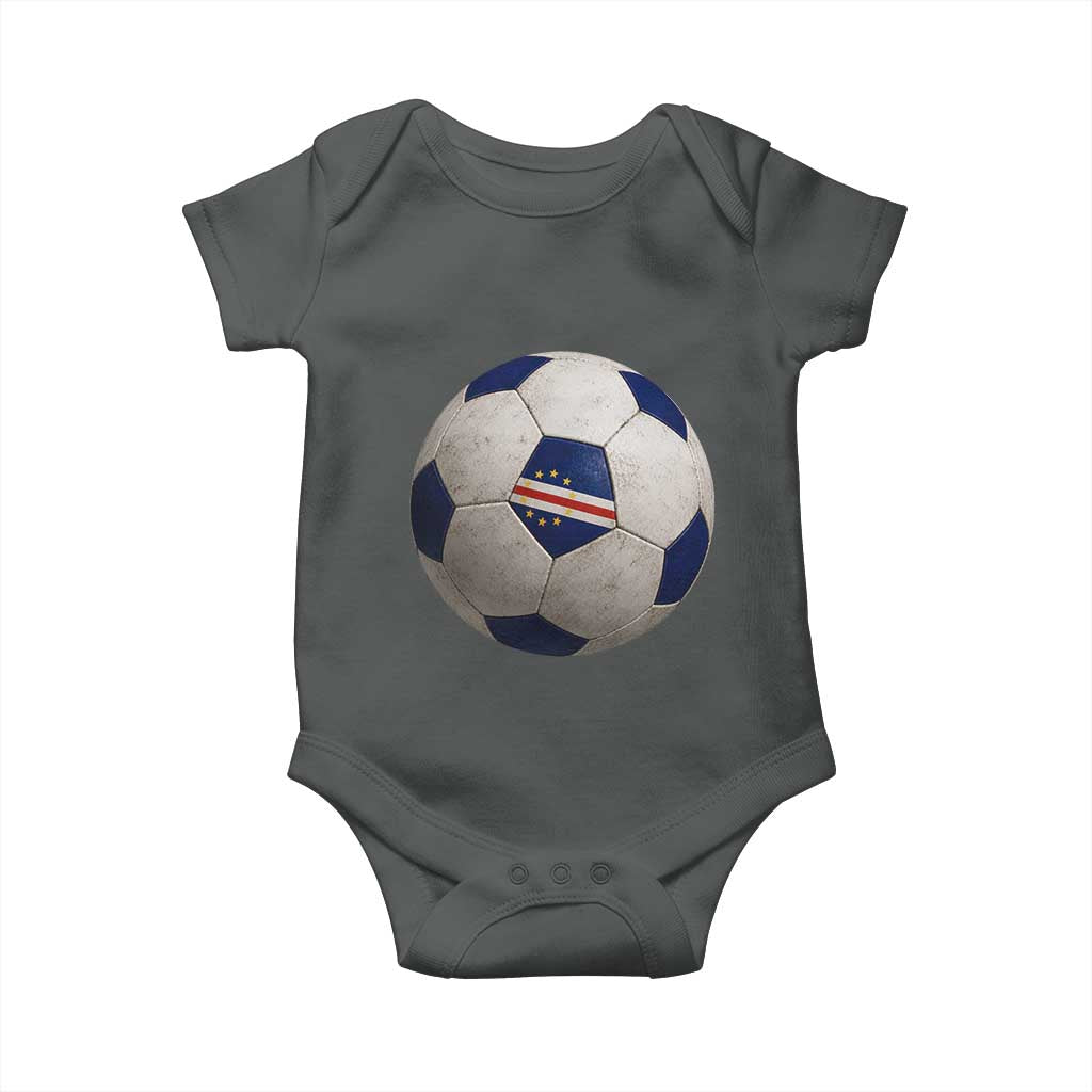 Cabo Verde Football Vintage Soccer Ball Graphic Baby Onesie
